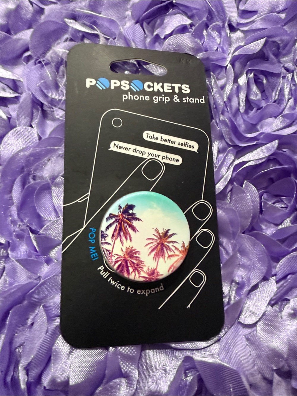 PopSocket Phone Grip & Stand - Teal, Pink, Purple Palm Beach Sunset